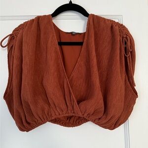 Lulu's Terracotta Sleeveless Blouse